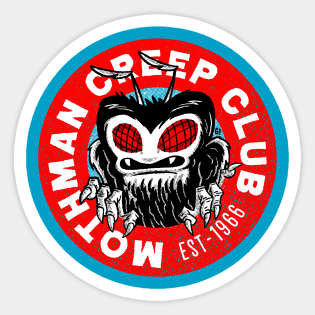 Mothman Creep Club Sticker by GiMETZCO!